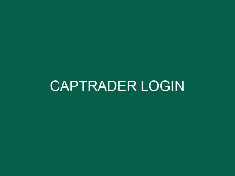 captrader login