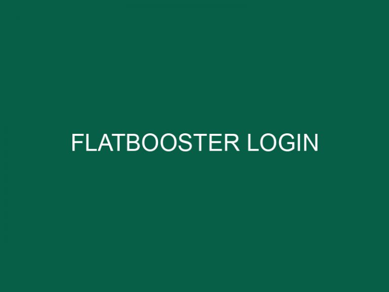 flatbooster login