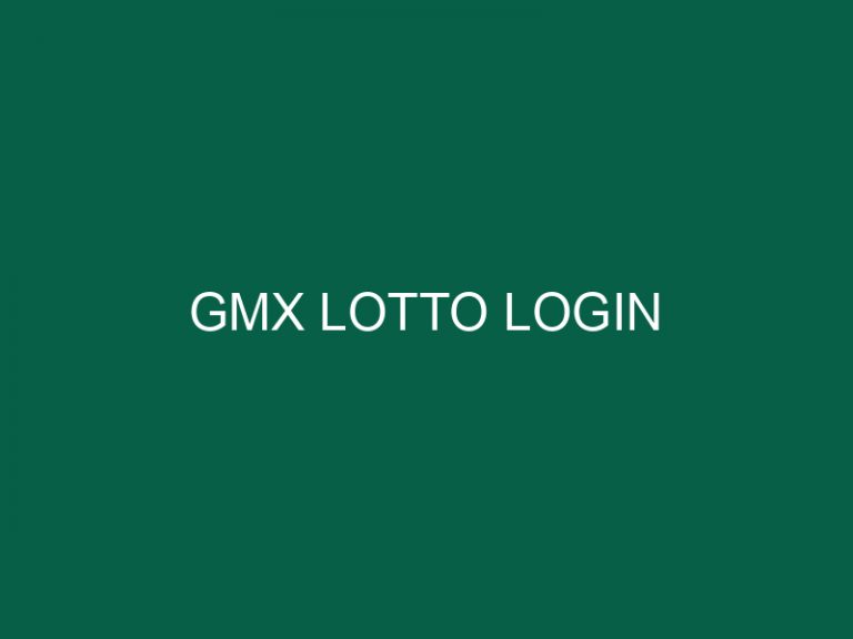 gmx lotto login