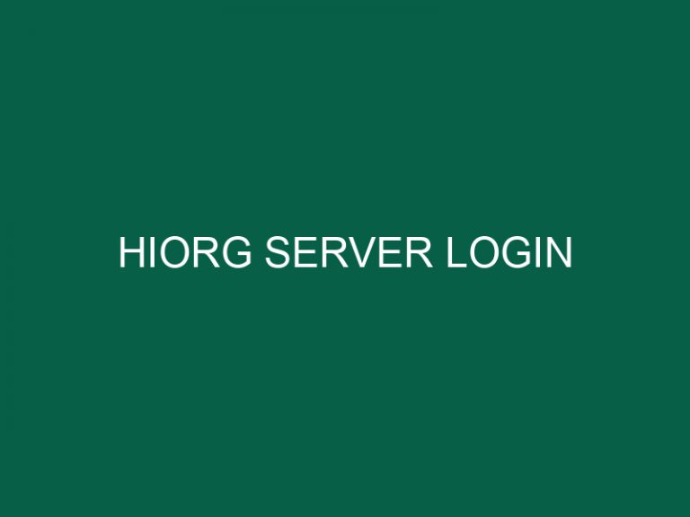 hiorg server login