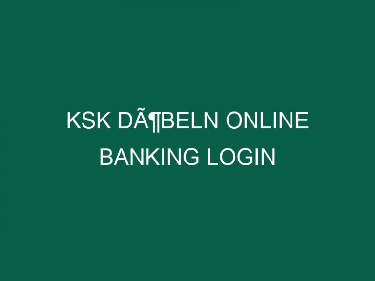 ksk dÃ¶beln online banking login