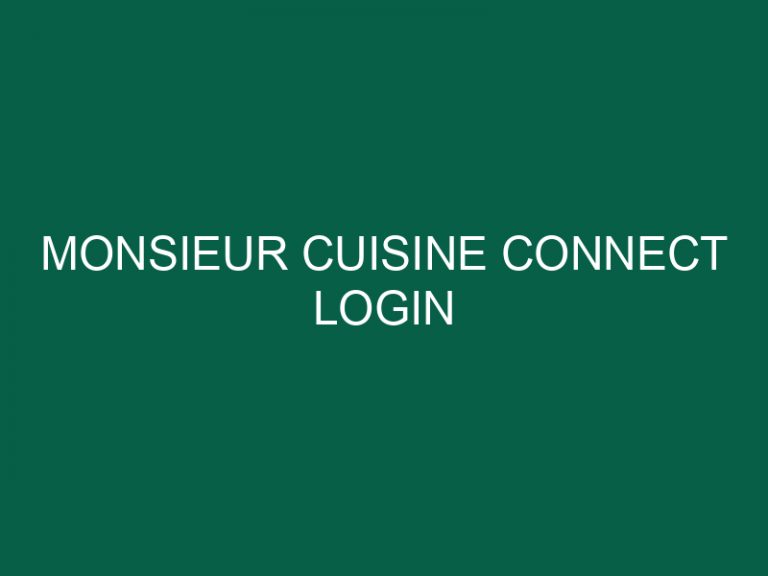 monsieur cuisine connect login