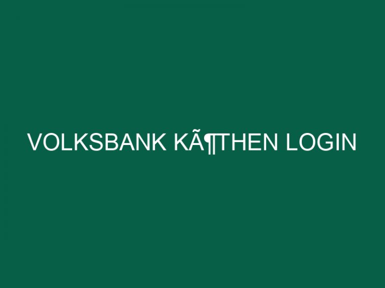 volksbank kÃ¶then login