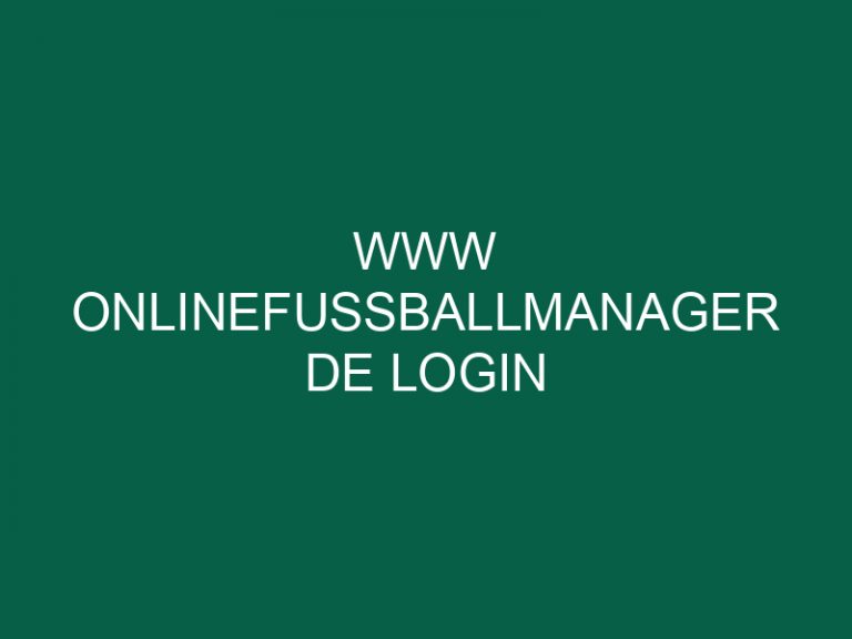 www onlinefussballmanager de login