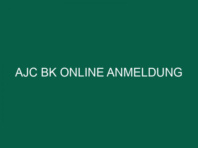 Ajc Bk Online Anmeldung