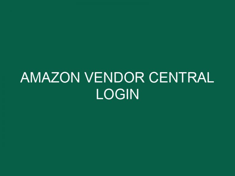 amazon vendor central login