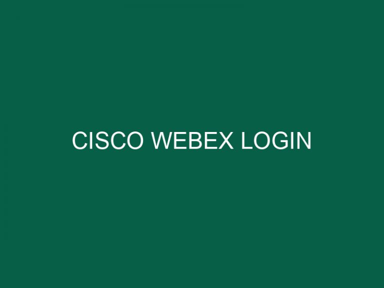cisco webex login
