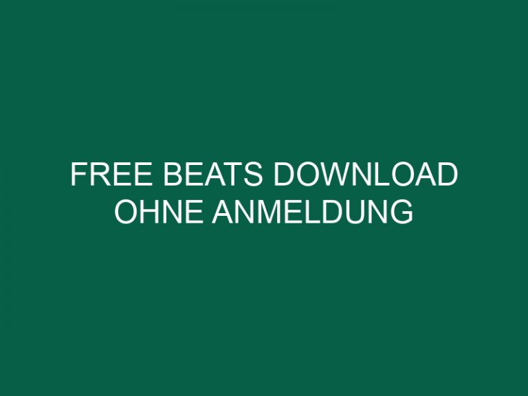 Free Beats Download Ohne Anmeldung
