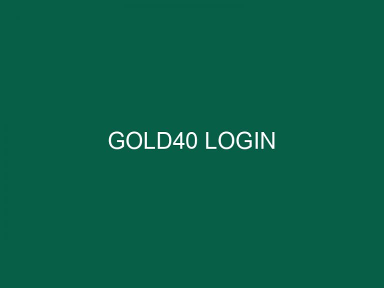 gold40 login