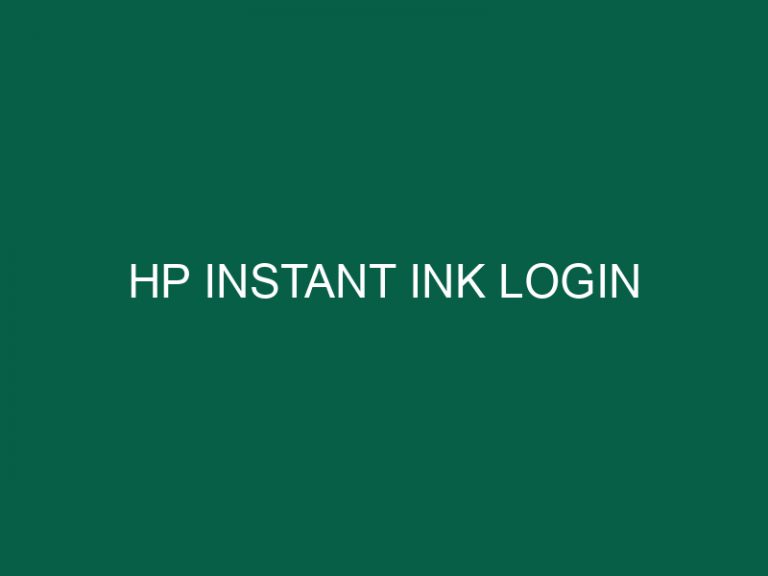 hp instant ink login