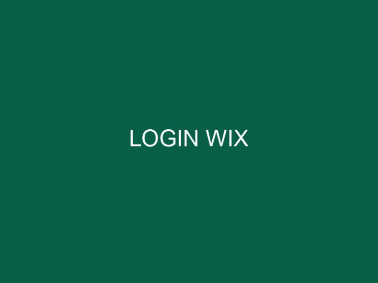 login wix
