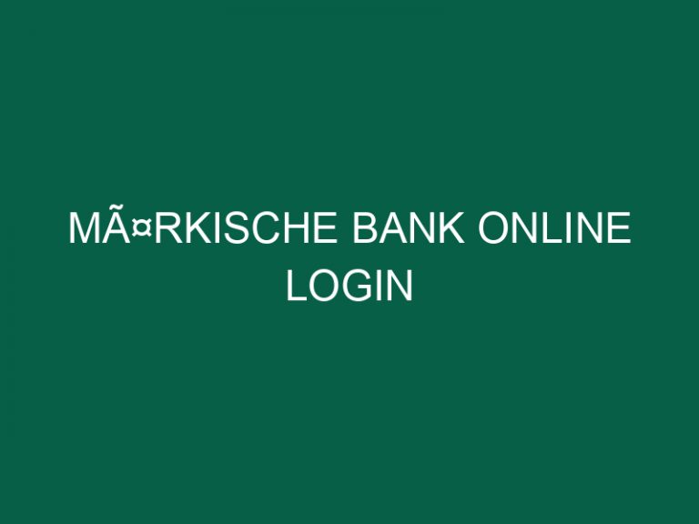 mÃ¤rkische bank online login
