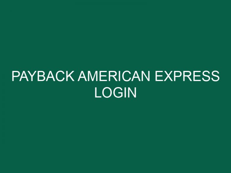 payback american express login
