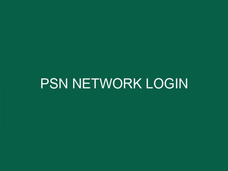 psn network login
