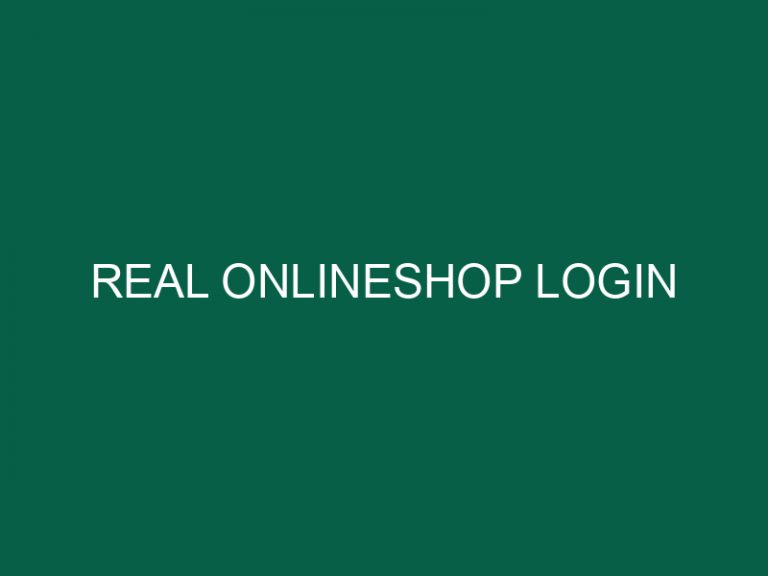 real onlineshop login