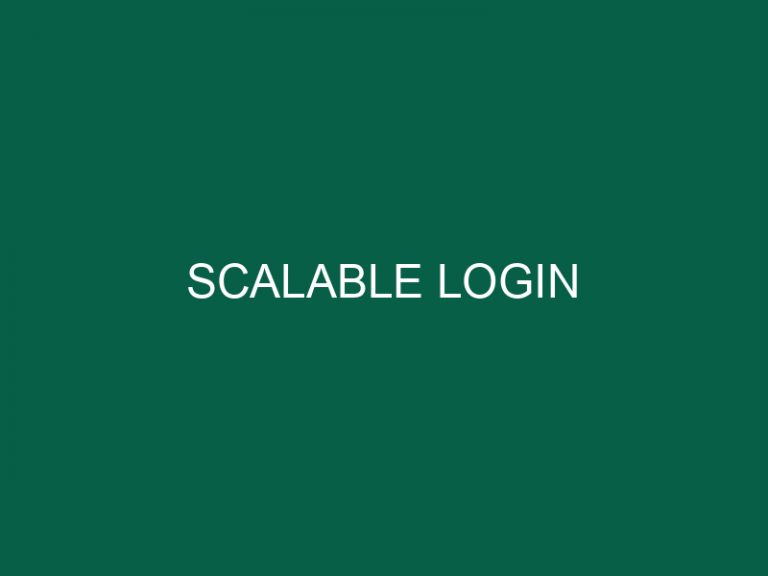 scalable login