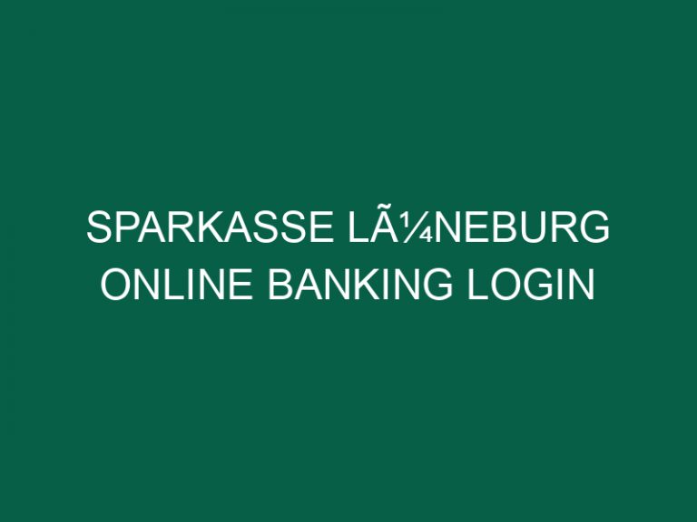 sparkasse lÃ¼neburg online banking login