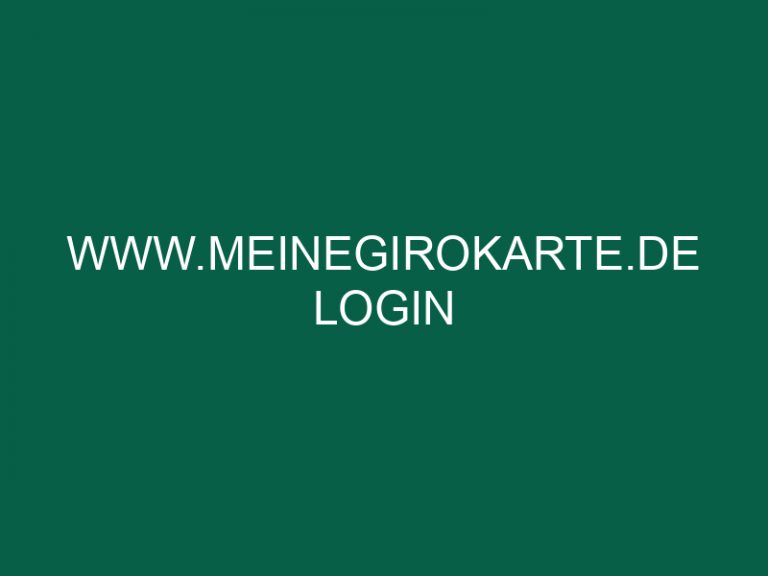 www.meinegirokarte.de login