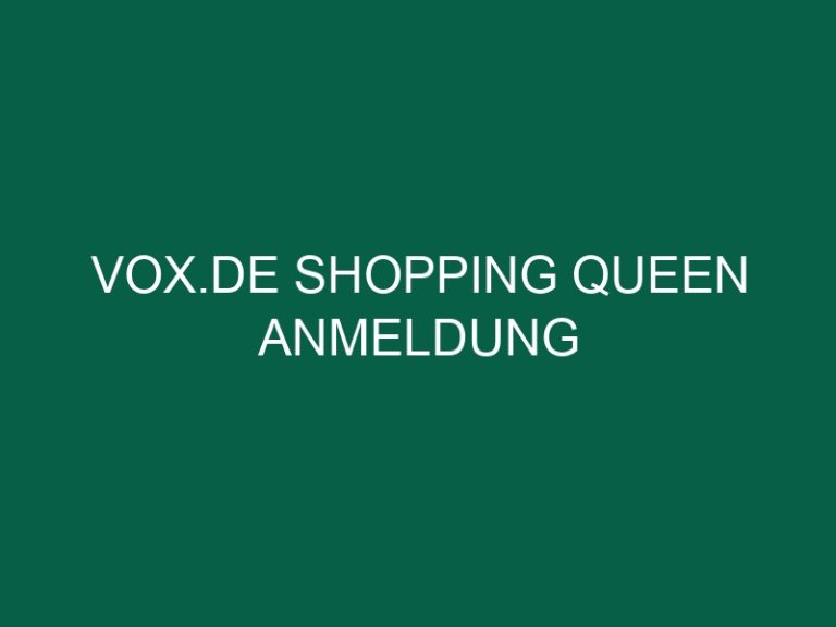 Vox.De Shopping Queen Anmeldung