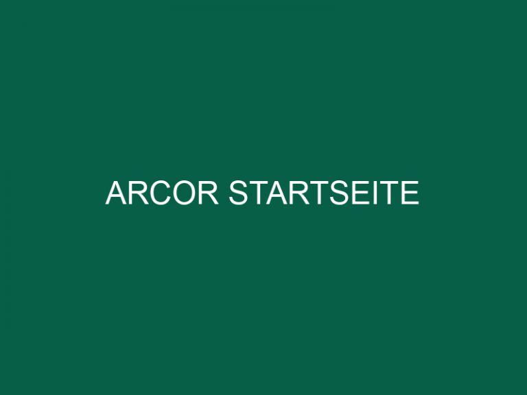 Arcor Startseite
