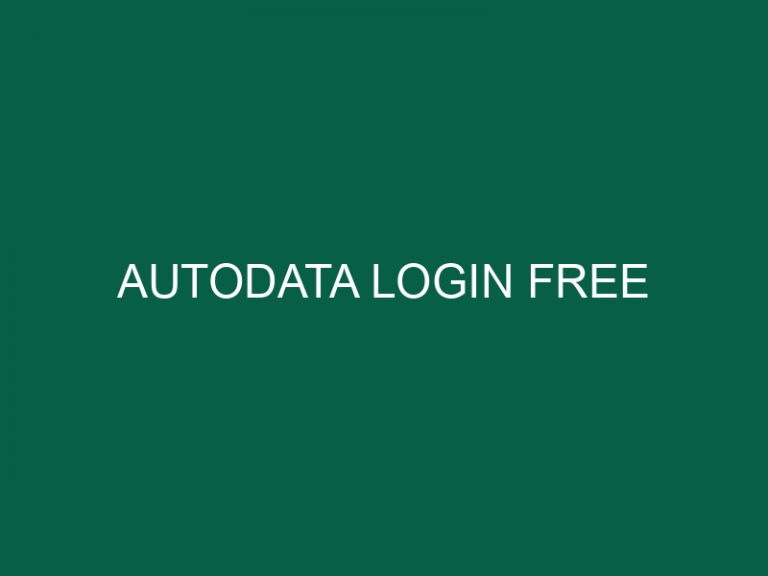 Autodata Login Free