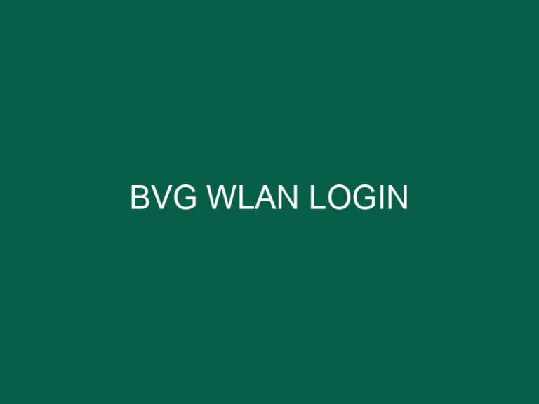 Bvg Wlan Login