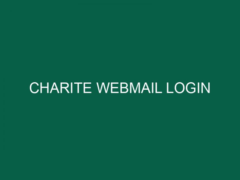 Charite Webmail Login