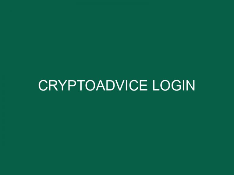 Cryptoadvice Login