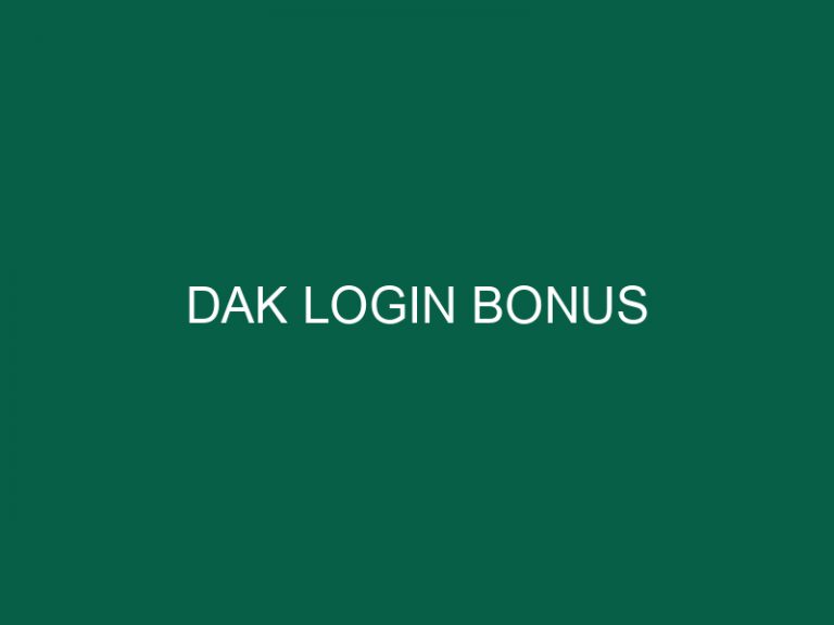Dak Login Bonus