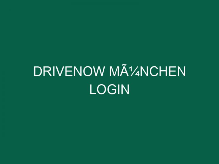 Drivenow MÃ¼nchen Login