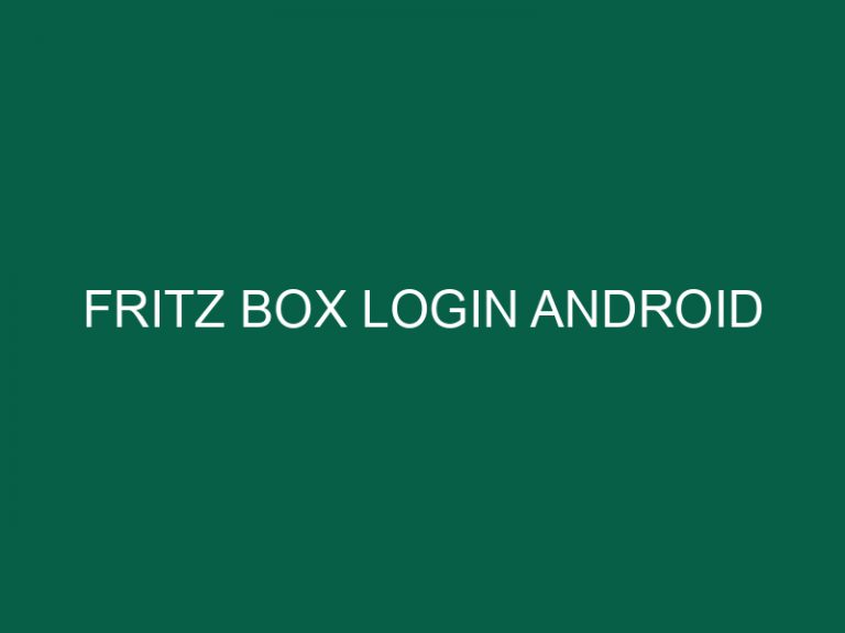 Fritz Box Login Android