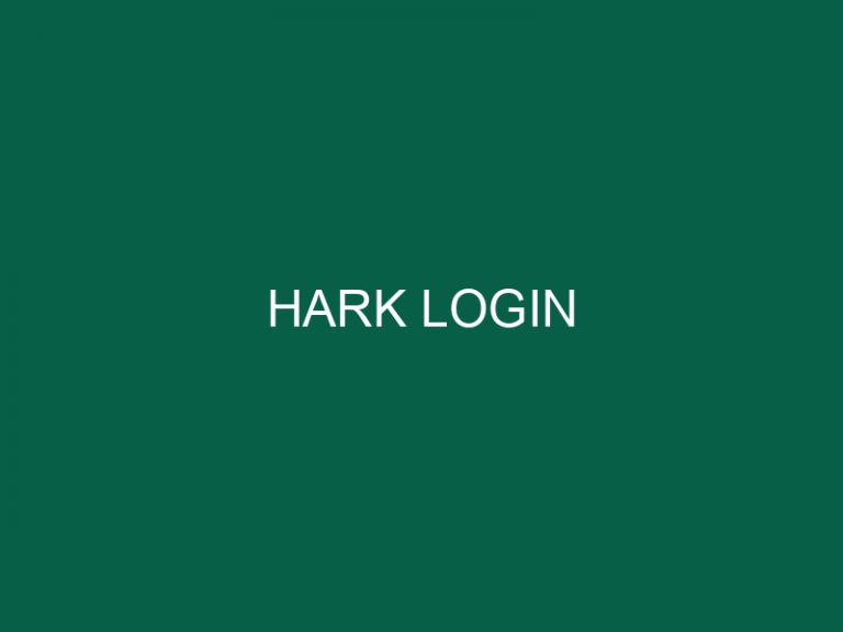 Hark Login
