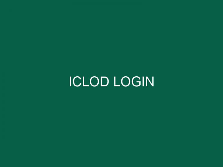 Iclod Login