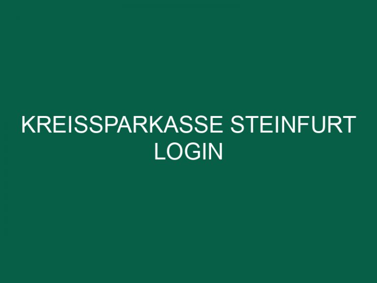 Kreissparkasse Steinfurt Login