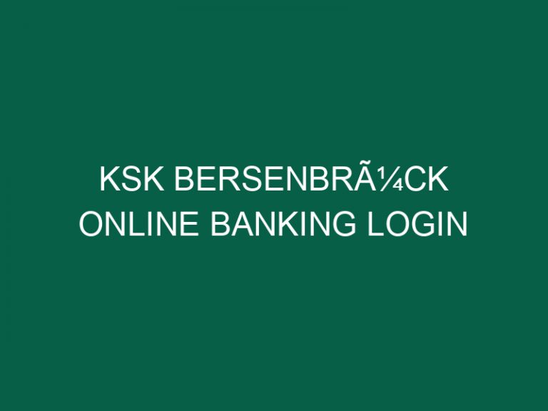 Ksk BersenbrÃ¼ck Online Banking Login