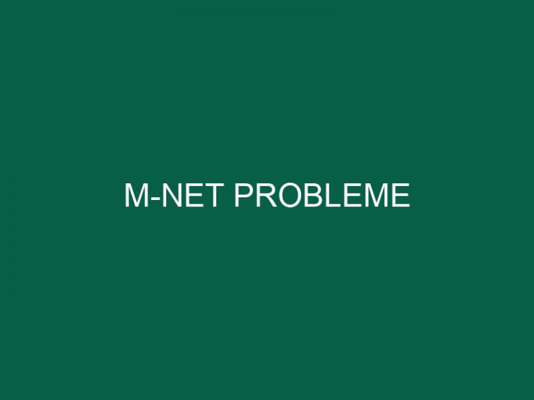 M-Net Probleme