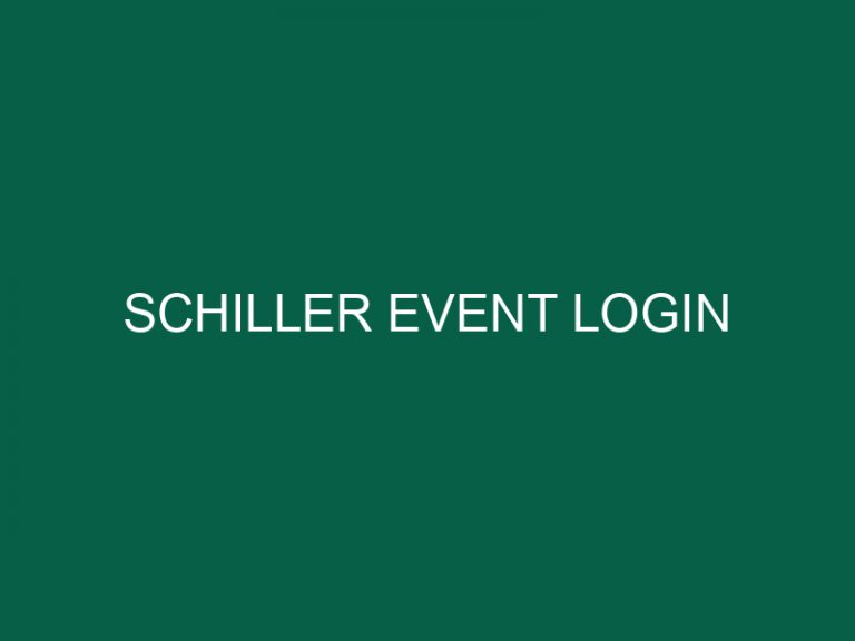 Schiller Event Login