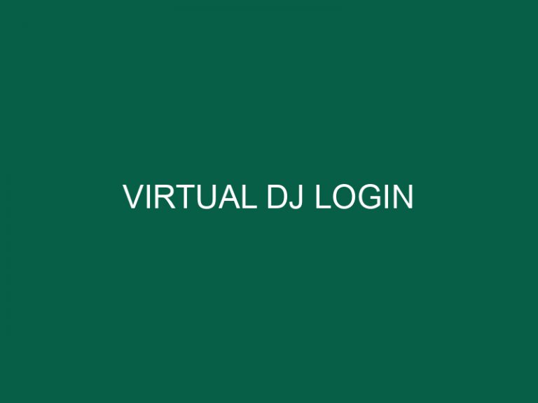 Virtual Dj Login