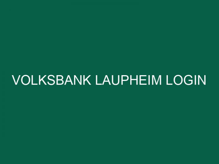 Volksbank Laupheim Login