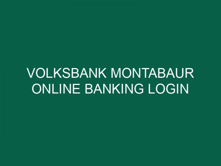 Volksbank Montabaur Online Banking Login