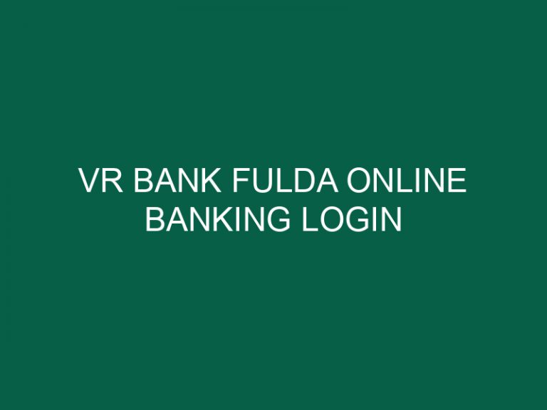 Vr Bank Fulda Online Banking Login