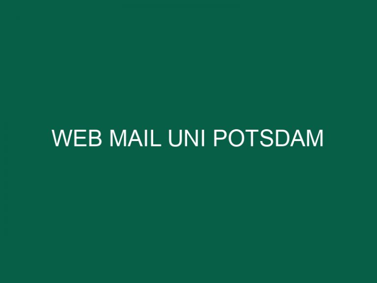 Web Mail Uni Potsdam