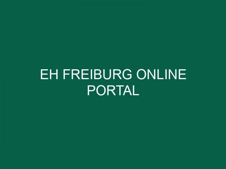 Eh Freiburg Online Portal