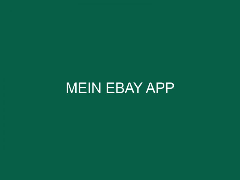 Mein Ebay App