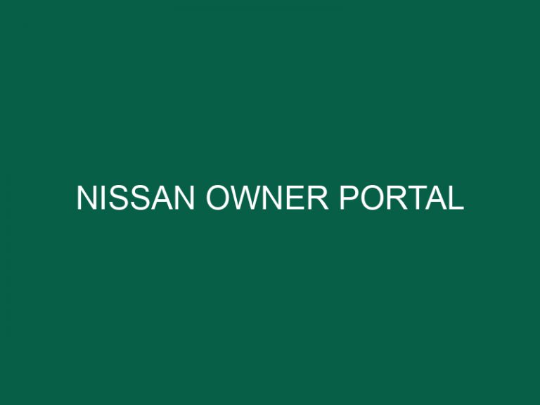 Nissan Owner Portal