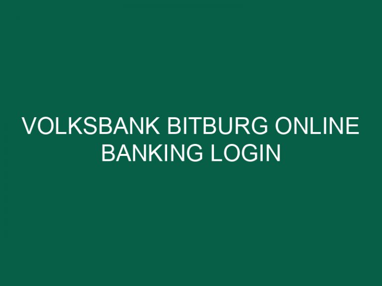 Volksbank Bitburg Online Banking Login